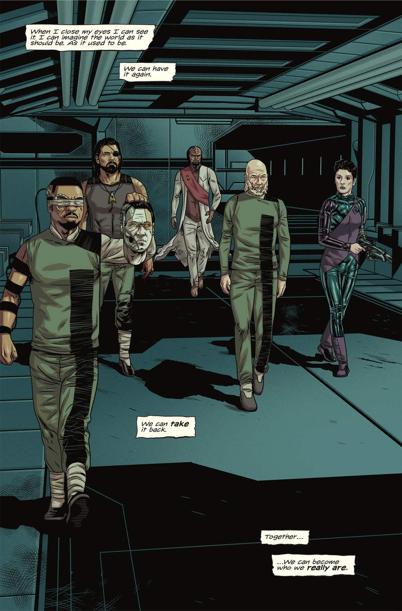 Illustration for article titled In the New Star Trek Comic, the Next Generation Crew Fights in a Federation-less Future